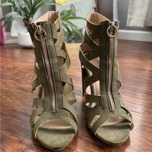 Charlotte Russe - Green, Strappy Heels